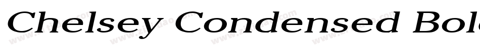 Chelsey Condensed Bold Italic字体转换